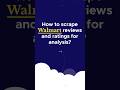 One-Step Solution for Scraping Walmart reviews and ratings for analysis.