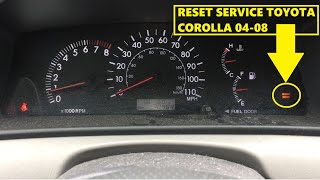 Toyota Corolla Service Reset (2004-2008)