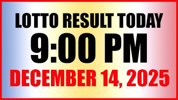 Lotto Result Today 9pm Draw December 14, 2025 Swertres Ez2 PCSO
