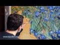 Art Reproduction (Vincent van Gogh - Irises) Hand-Painted Step by Step