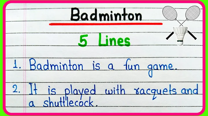 5 lines on Badminton essay in English | 5 lines essay on Badminton | My favourite game Badminton - DayDayNews