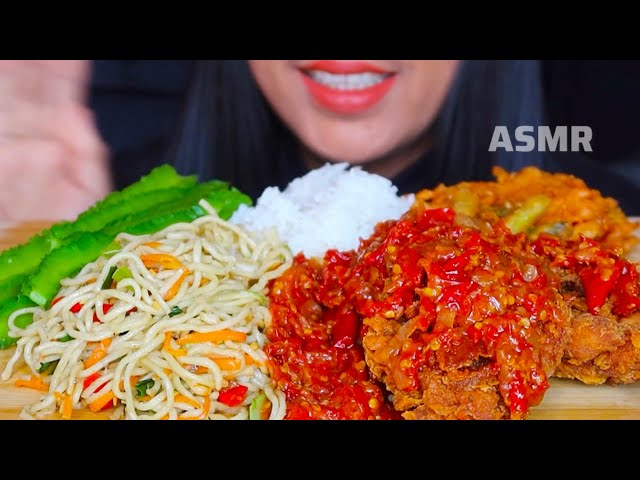 ASMR AYAM CRISPY *MIE GORENG ||ASMR EATING SPICY FOOD #ASMR #asmrsounds #asmrvideo 