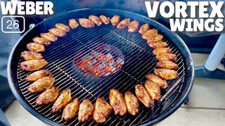 Vortex Crispy Grilled Wings on Weber 26