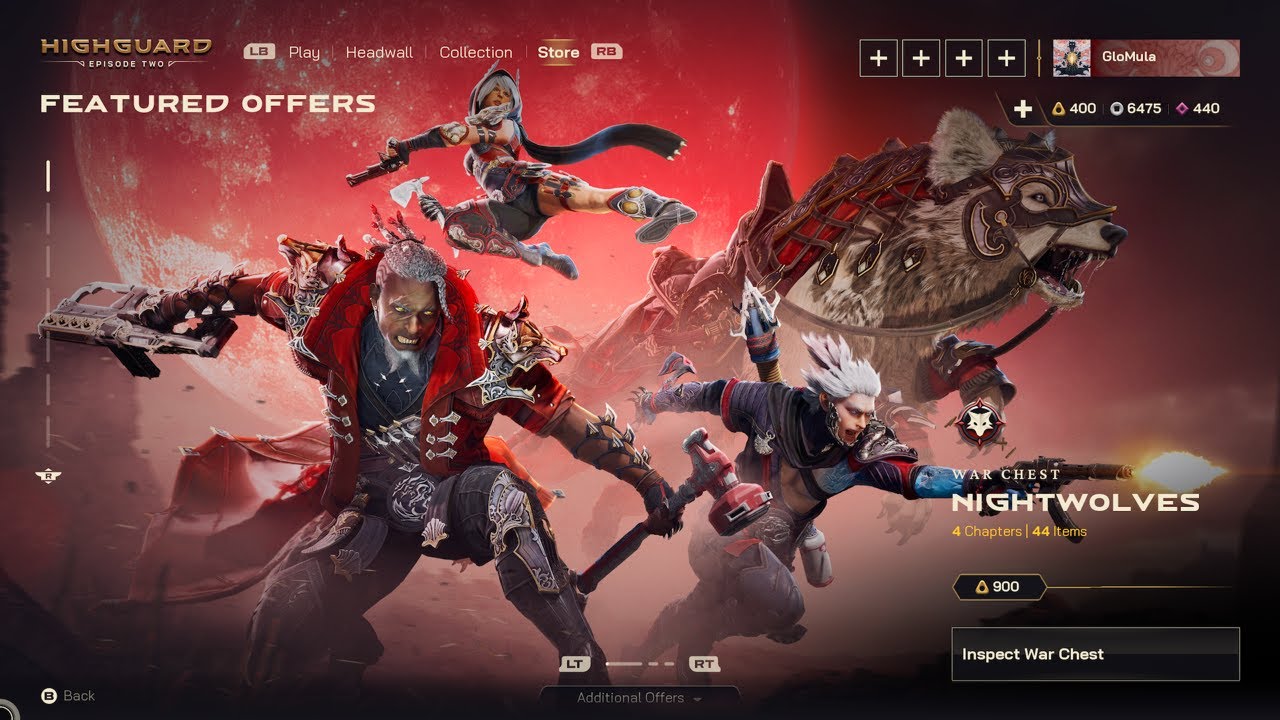 HIGHGUARD  BP ✨ “ WAR CHEST NIGHT WOLVES “ 