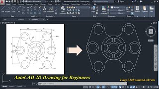 autocad 2d drawing practice tutorial for beginners exercise drawing autocad 2d #autocad #2ddrawings