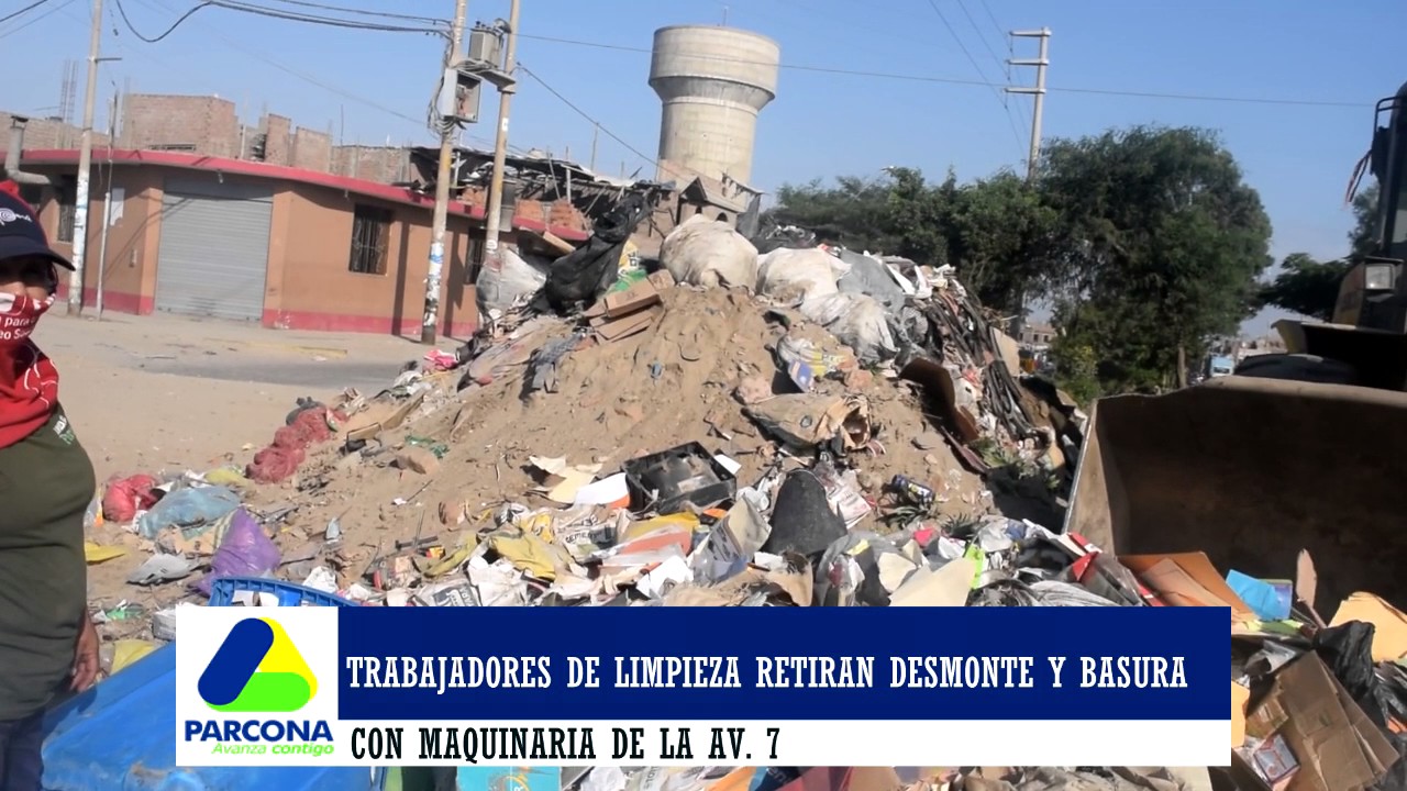 CON MAQUINARIA PESADA RETIRAN DESMONTE Y BASURA DE LA AV. 7 - YouTube