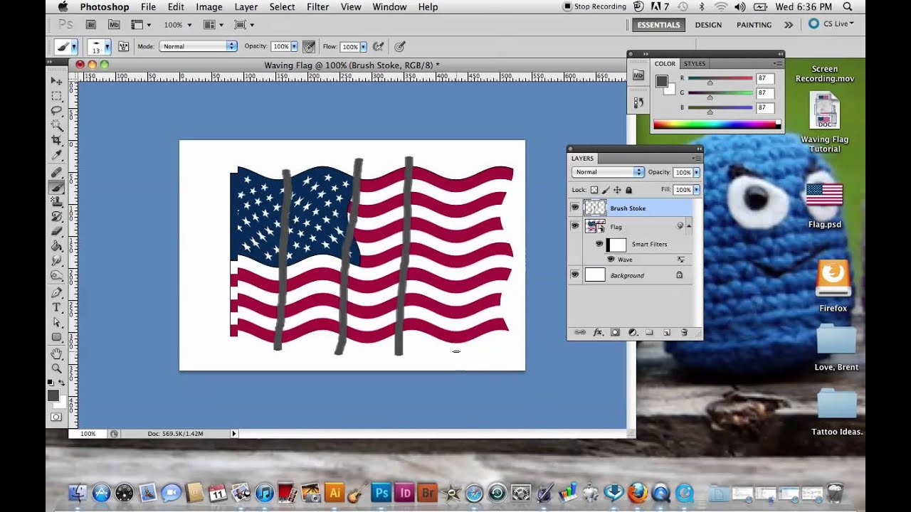How to make a waving flag in Photoshop - YouTube