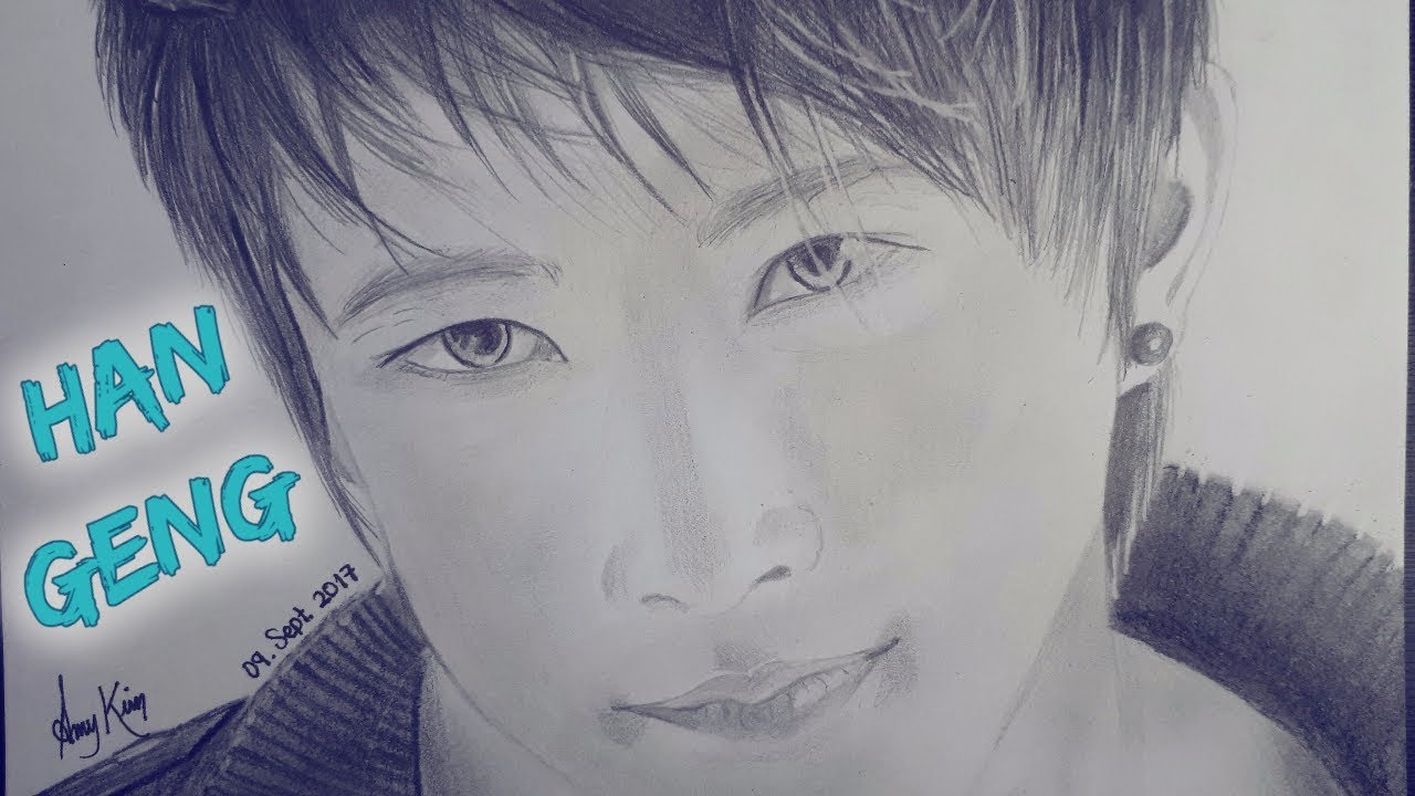 [Speed drawing] Han Geng by Amy Kim - YouTube