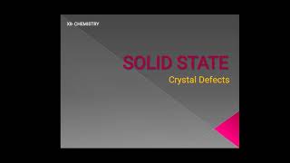 Crystal defects