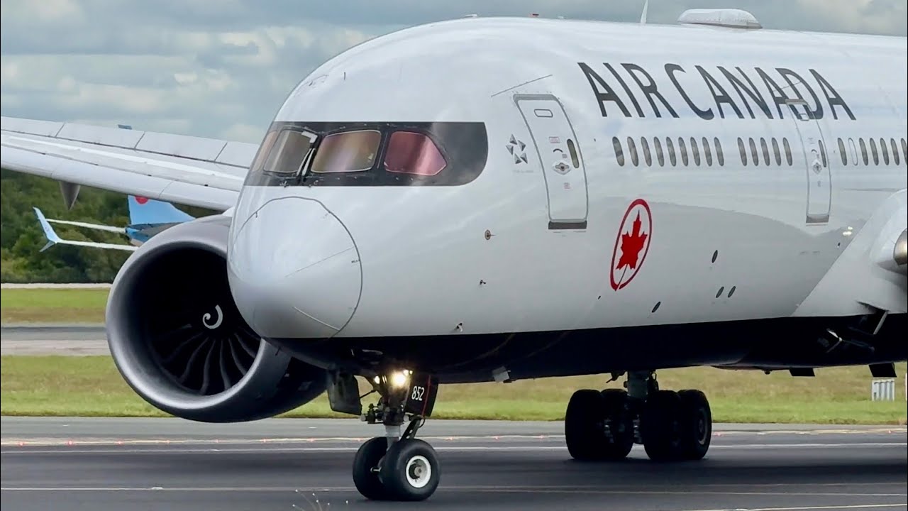 Air Canada Boeing 787-9 Arrival at Manchester | C-FSBV Touchdown