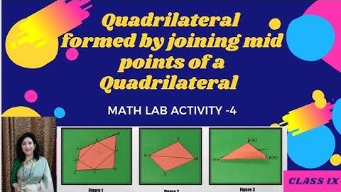 Quadrilateral formed by joining the mid points of a quadrilateral : MATH LAB ACTIVITY ACTIVITY - 4