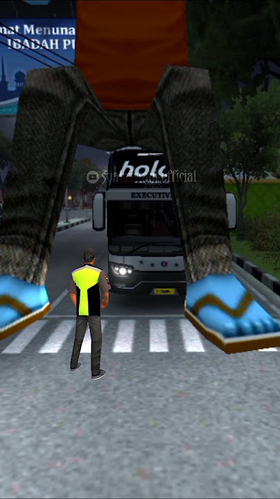Drama bus hantu lawan polisi basuri #bussid