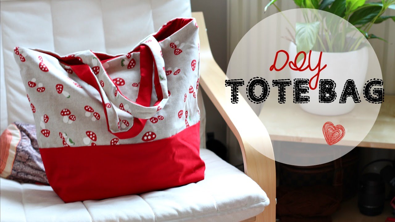 Diy Tote Bag Beginners Sewing Tutorial Youtube