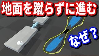 【物理エンジン】キャスターボードが進む原理を物理的に説明する