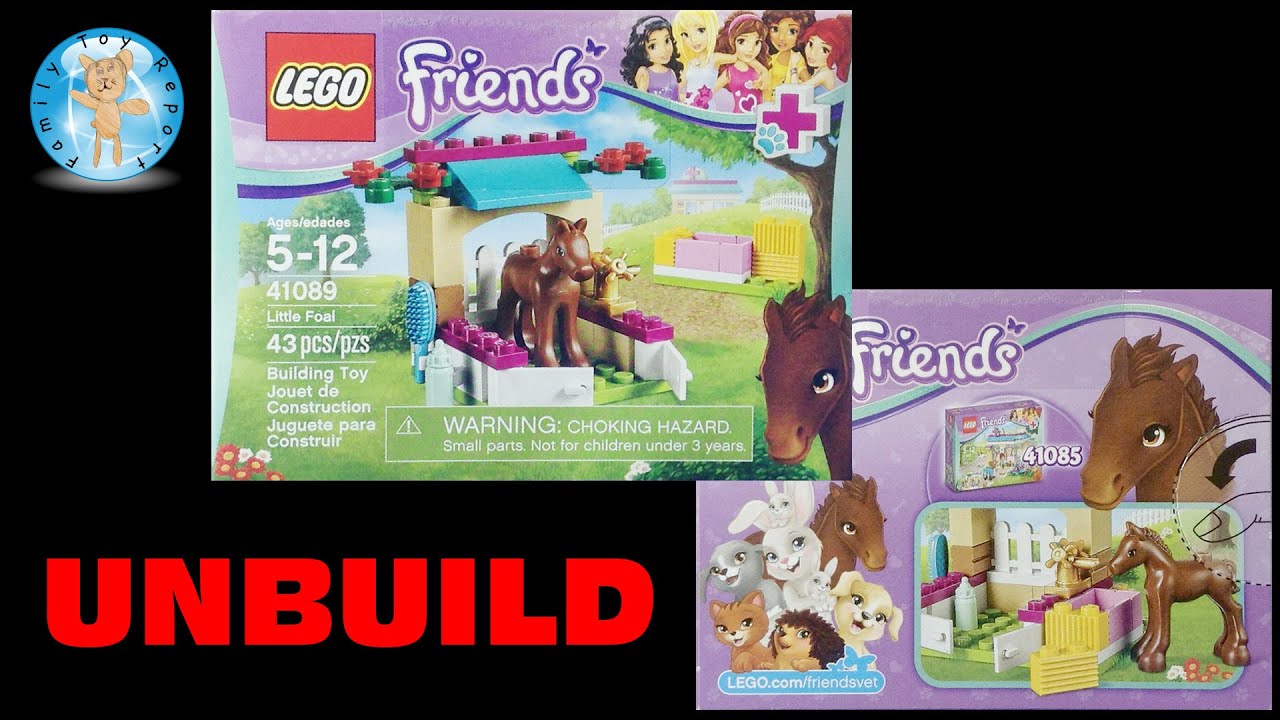 LEGO Friends Little Foal 41089 Cute Horse Stop Motion Animation Unbuild - Family Toy Report