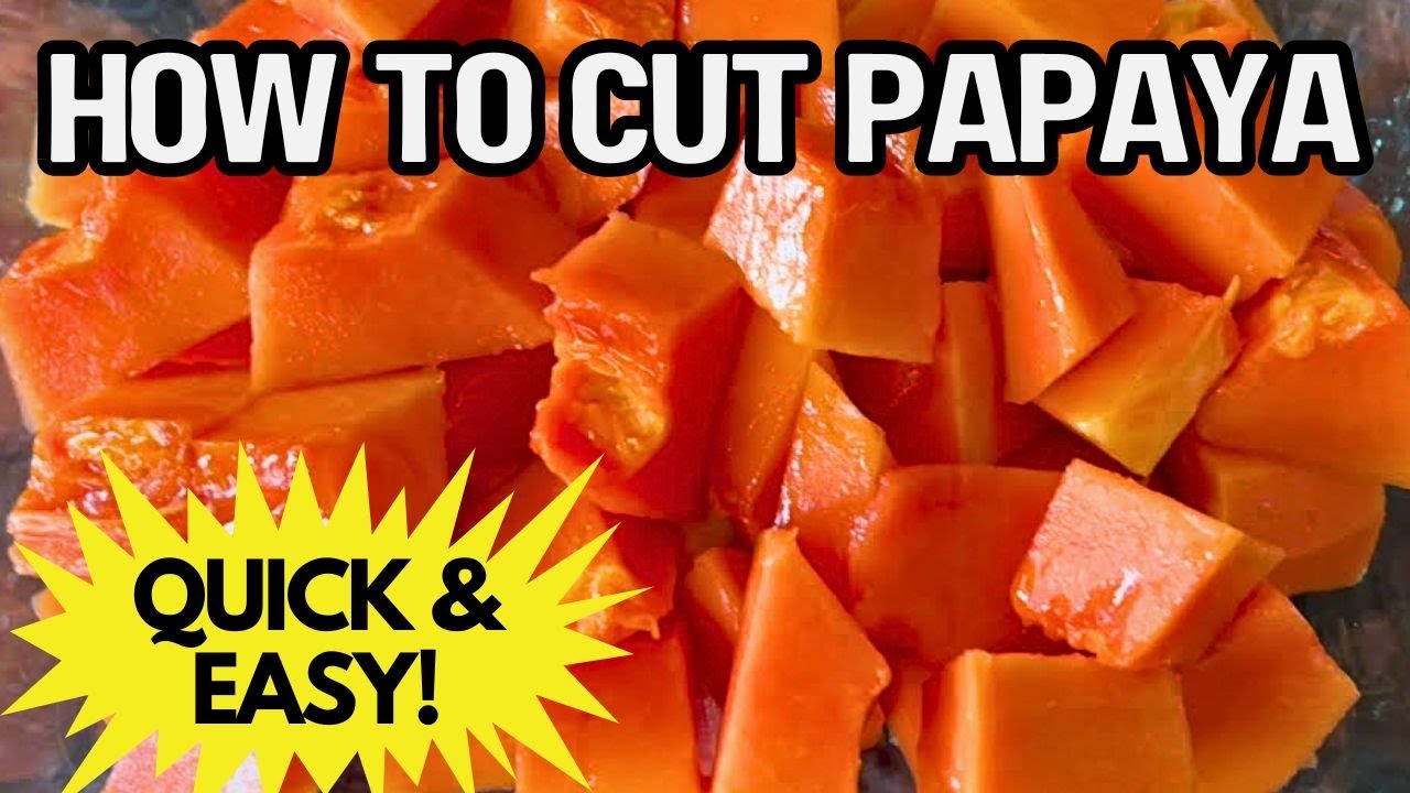 How To Cut Papaya 🔪 Easy Tropical Fruit Hack That Saves Time & Mess 🍑