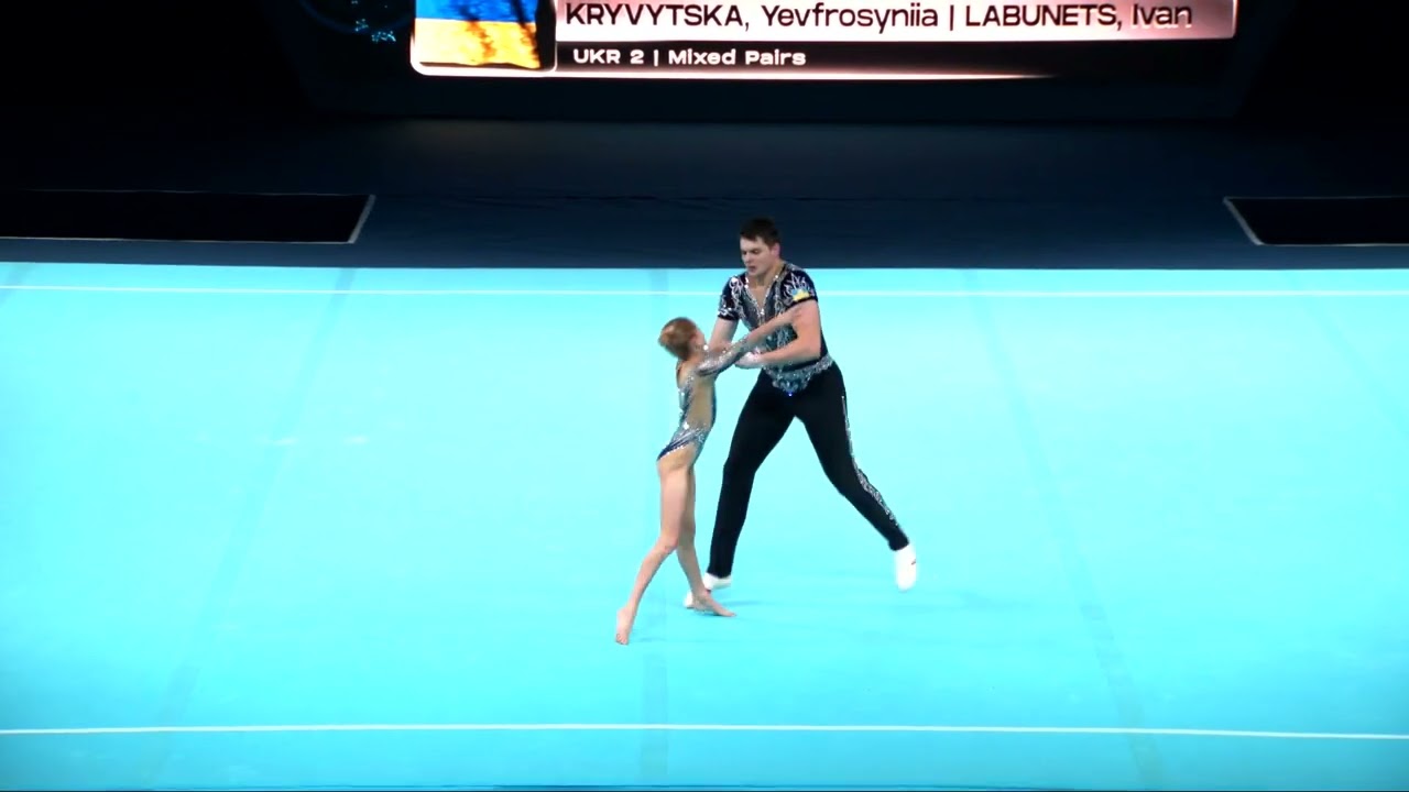 Ukraine 2 (UKR) - 2024 Acrobatic Worlds, Guimaraes (POR) Balance Qualification  Mixed Pair
