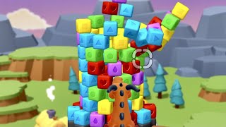 ブロックで作った塔をくずそう | iPadゲームプレイ