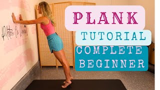 Wall Plank Exercise Tutorial | complete beginner plank