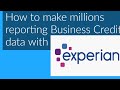 How to make millions like NAV Reporting Business Credit data to Experian.