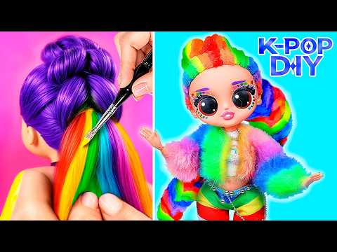 KREASI Pelangi K-Pop Demon Hunters di Pesawat! 10 Kerajinan untuk Boneka L.O.L.