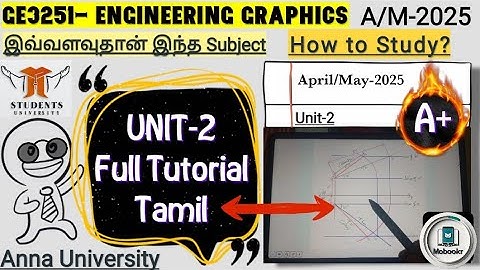 Ge3251 engineering graphics Unit 2 complete tutorial tamil |get easy clear |anna university A/M 2025