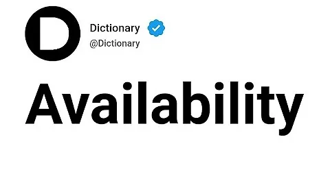 Availability Meaning In English
