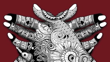 Time-Lapse Digital Art Drawing Video of Zentangle Tarot Deck Design Using Procreate ©Leah Quinn