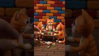 Cats Playing Dominos #domingo #cats #cartoon #happy #music