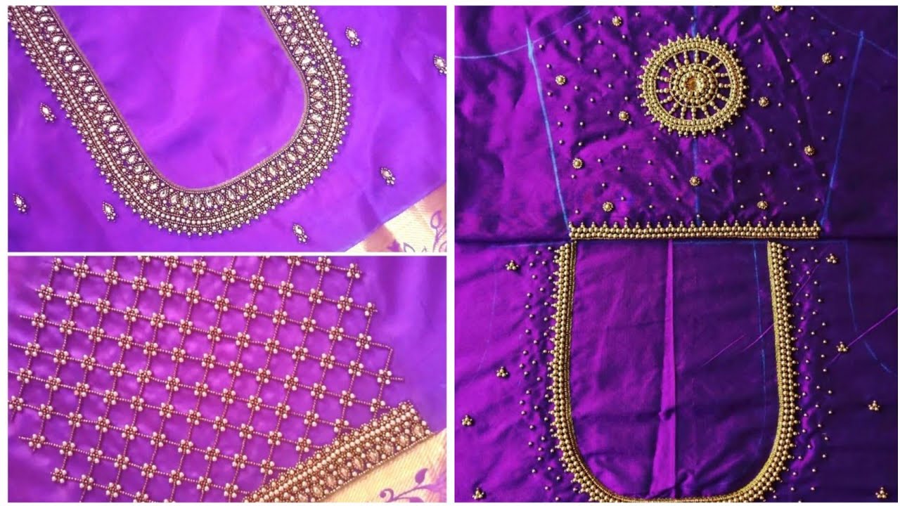 Maggam Work Blouse Designs || Simple Maggam Work Designs || aari ...