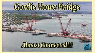 Gordie Howe Bridge  Drone Flight 5/11/24. Bridge is Almost Connected!!!