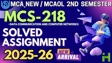 MCS-218 Solved Assignment January 2025 || MCA_NEW 2nd Semester || IGNOU Assignment Solution 2025-26