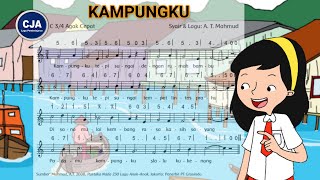 Lagu Kampungku   Lirik Karaoke Ciptaan AT Mahmud || Tematik SD/MI Kelas 5 Vocal by Ceo Jati Atmodjo