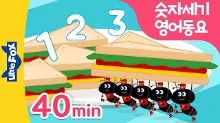 어린이집 갈때 듣는 필수 영어동요! | 숫자세기 영어동요 모음집  40분 | 홈스쿨링 영어 | 리틀팍스