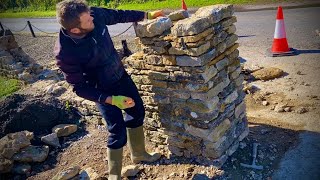 Building Dry Stone Effect Pillars #5