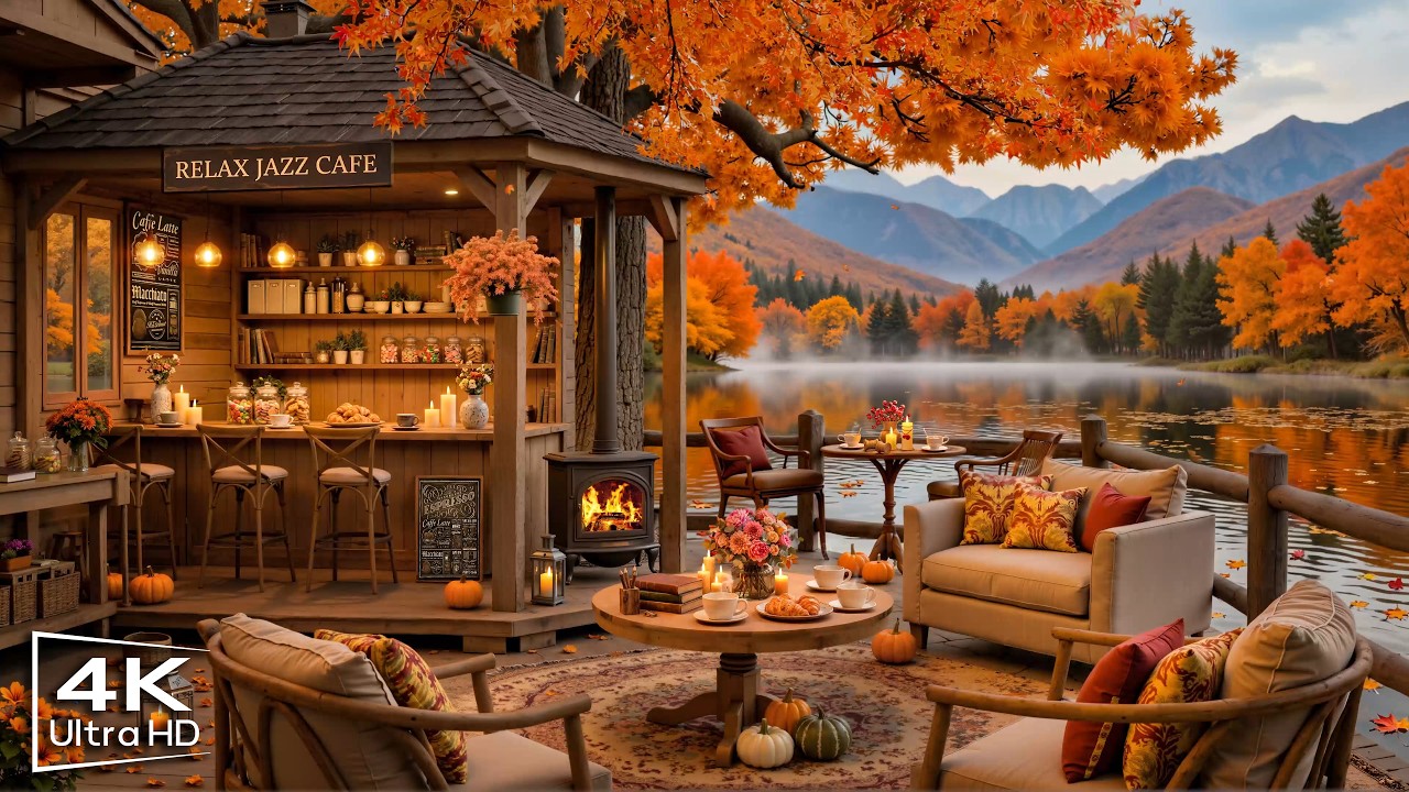 Smooth Fall Jazz Music at Cozy Coffee Shop Ambience ????Relaxing Jazz Instrumental Music to Study, W