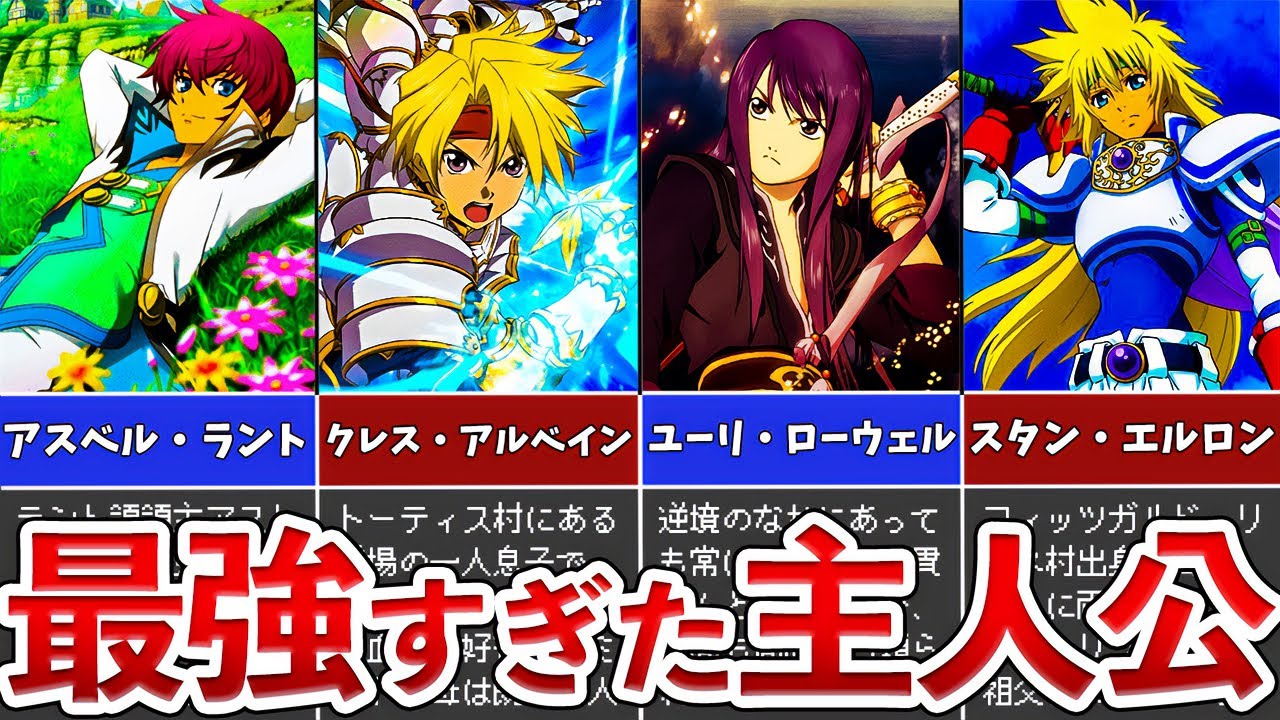 歴代テイルズ 最強主人公ランキングtop10 Youtube