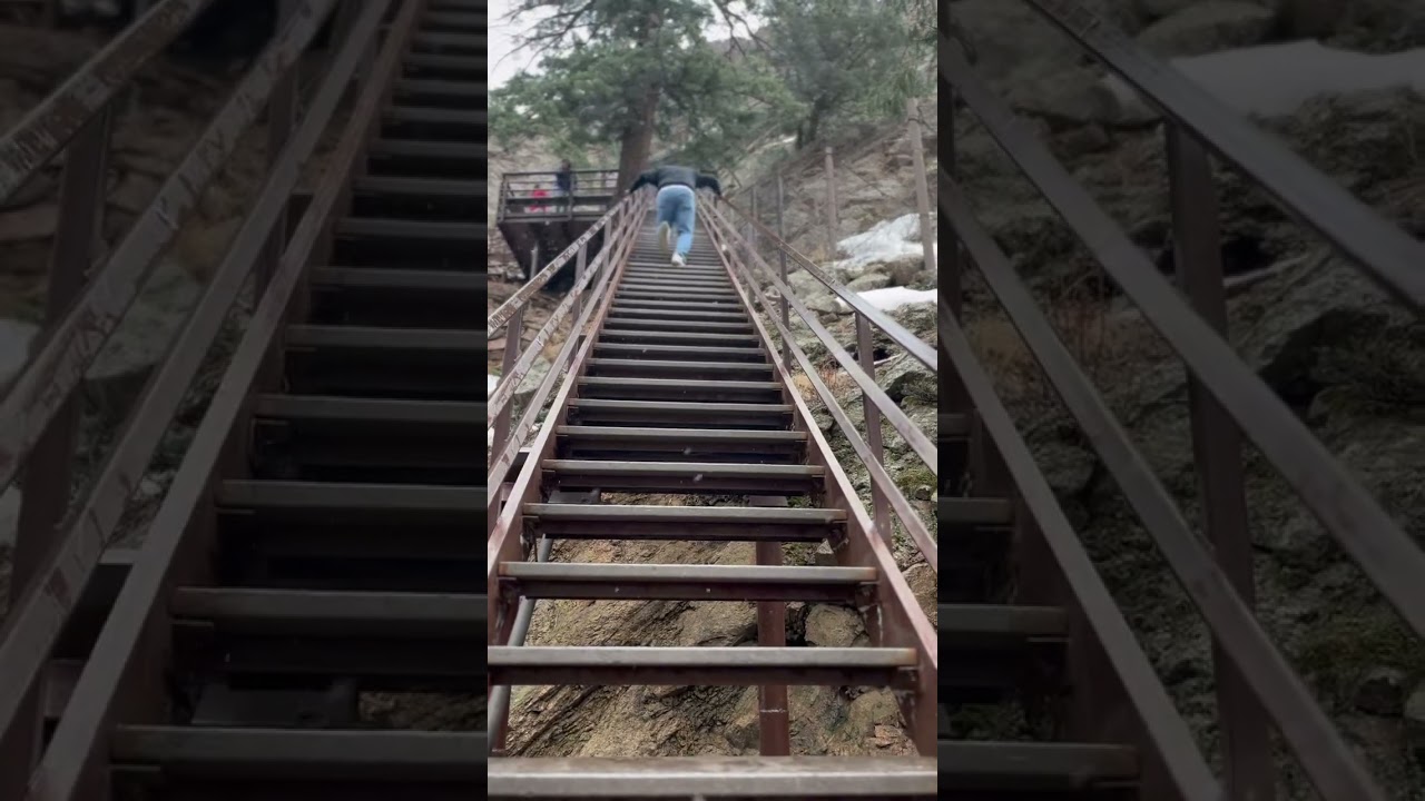 Walking up the mountain was terrifying 😭 