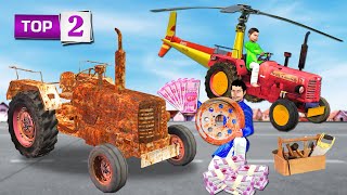 Magical Tractor Restoration Hindi Stories Collection Flying Tractor Helicopter Bedtime Moral Stories