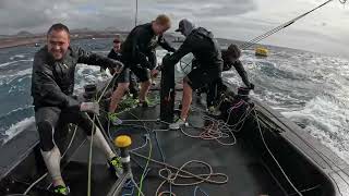 Onboard Team Aqua in 28+ knots
