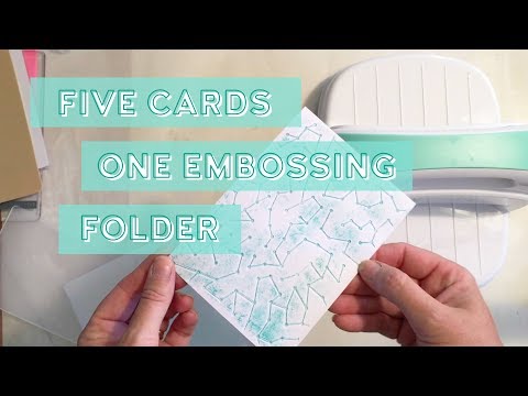 5 Cards with One Embossing Folder | Renee Aslette
