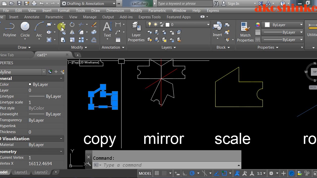 Autocad Basic Editing Basic modifying in AutoCad - YouTube