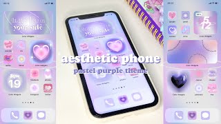 customize your iphone 🌷 iOS15 (pastel purple theme) 💜 | how to have an aesthetic phone screenshot 4