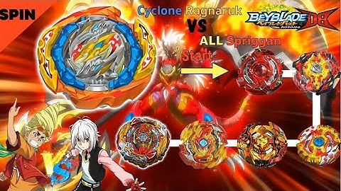 베이블레이드 버스트 DB 사이클론 라그나로크 VS 올 스프리건 배틀 【Cyclone Ragnaruk VS ALL Spriggan】 battle Beyblade Burst DB