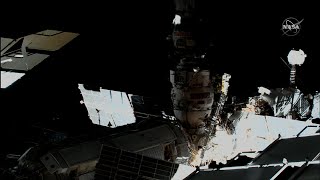 Cosmonauts conduct spacewalk aboard International Space Station