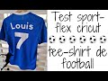 Test sportflex cricut teeshirt de football