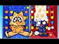 100 Mystery FOOD Buttons But Only One Lets You Escape | SUN VS MOON|FNAF Security Breach COMPILATION