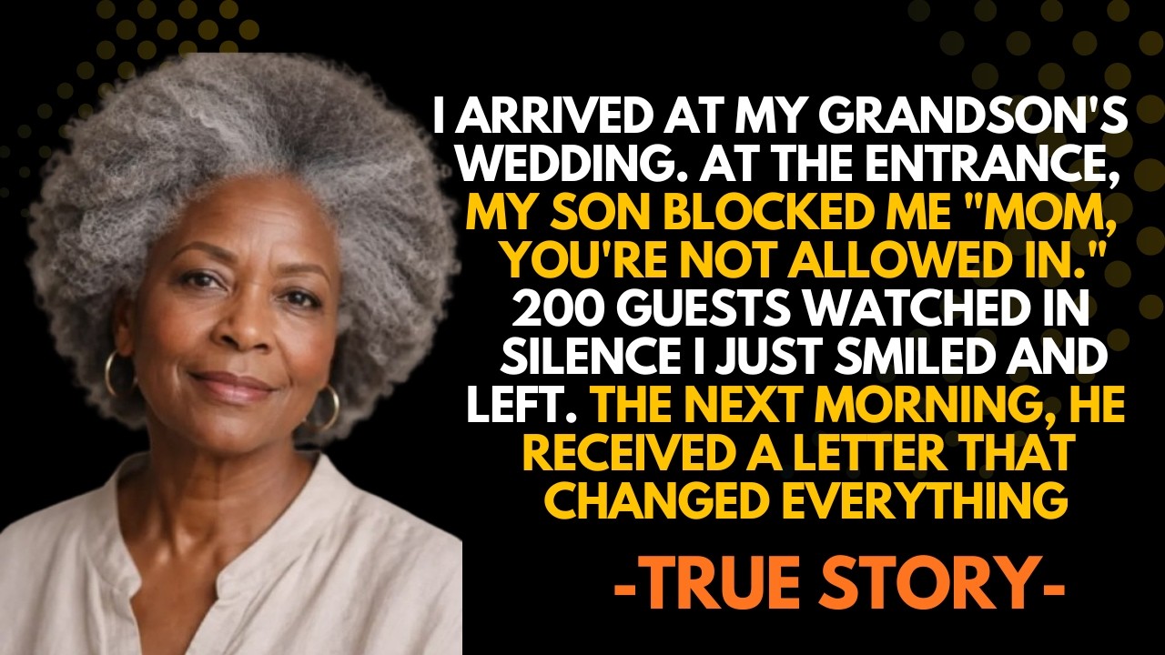HER TRUE STORY👵💔“You’re Not Allowed In,” My Son Said—He Didn’t Know I Paid for My Grandson’s Wedding