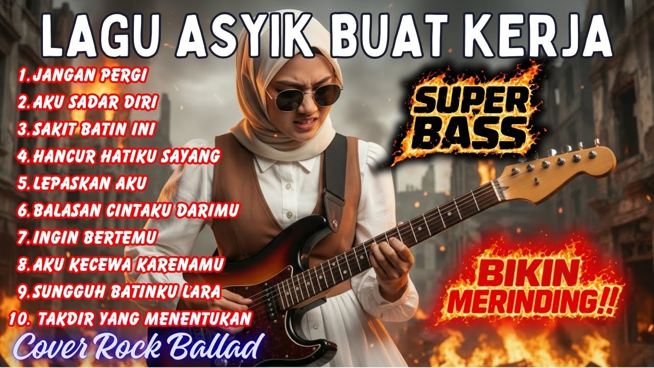 💥BIKIN MERINDING ‼️ COVER ROCK TERBAIK | PAS BANGET BUAT YANG LAGI KERJA | SLOWROCK MALAYSIA POPULER