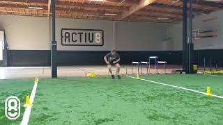 Box Drill: Shuffle, Diagonal Sprint, Shuffle, Diagonal Sprint